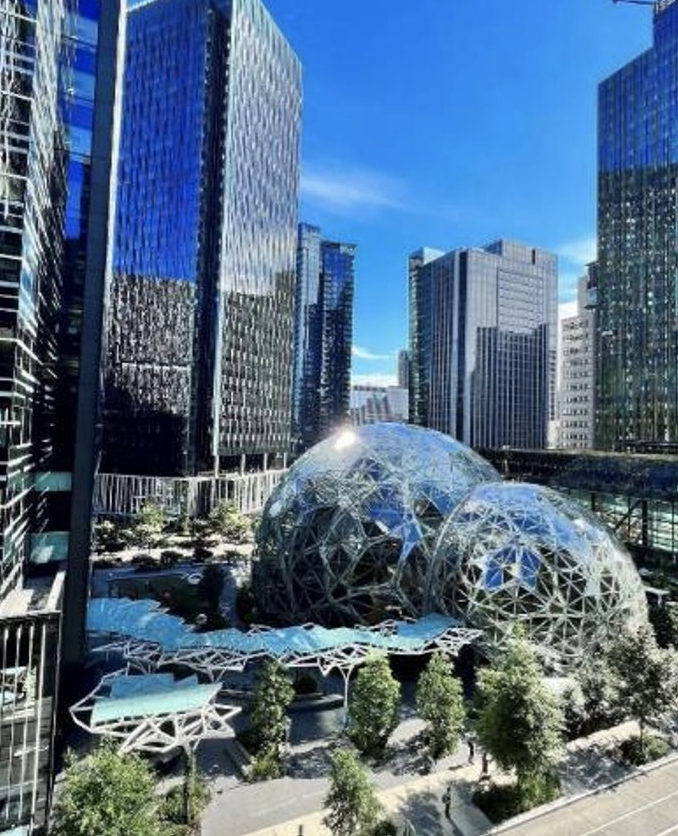 southlakeunion's tweet photo. We love a moment with The Spheres 🔷☀🔷 ​
​
📸 hemakshim on Instagram

#SeattleSpheres #SpringinSeattle https://t.co/eOxAC43V9v