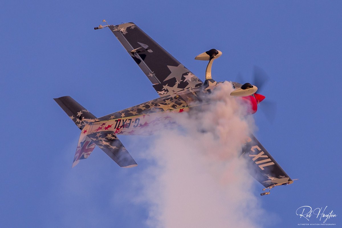 ShutterbugWGC's tweet photo. ⁦ “Shuttleworth Week” (Visiting Aircraft)

Mark Jefferies in the Extra EA 300S and pyrotechnics closes the Race Day with the final display of the 2022 Shuttleworth Airshow Season…⁦@airdisplays⁩ #raceday #extra300s #fullershillfarm #shuttleworthairshows #aviationphoto https://t.co/J9sh5GEGkk
