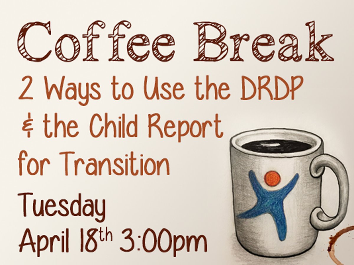 The #DRDP and the DR Access Child Report provide rich information to use at transitions. Explore two ways to use them to support a child's move into the next setting.
Tuesday, April 18, 3:00-3:15
napacoe.zoom.us/meeting/regist…

#IEP #preschool #SpecialEducation #TransitionalKindergarten