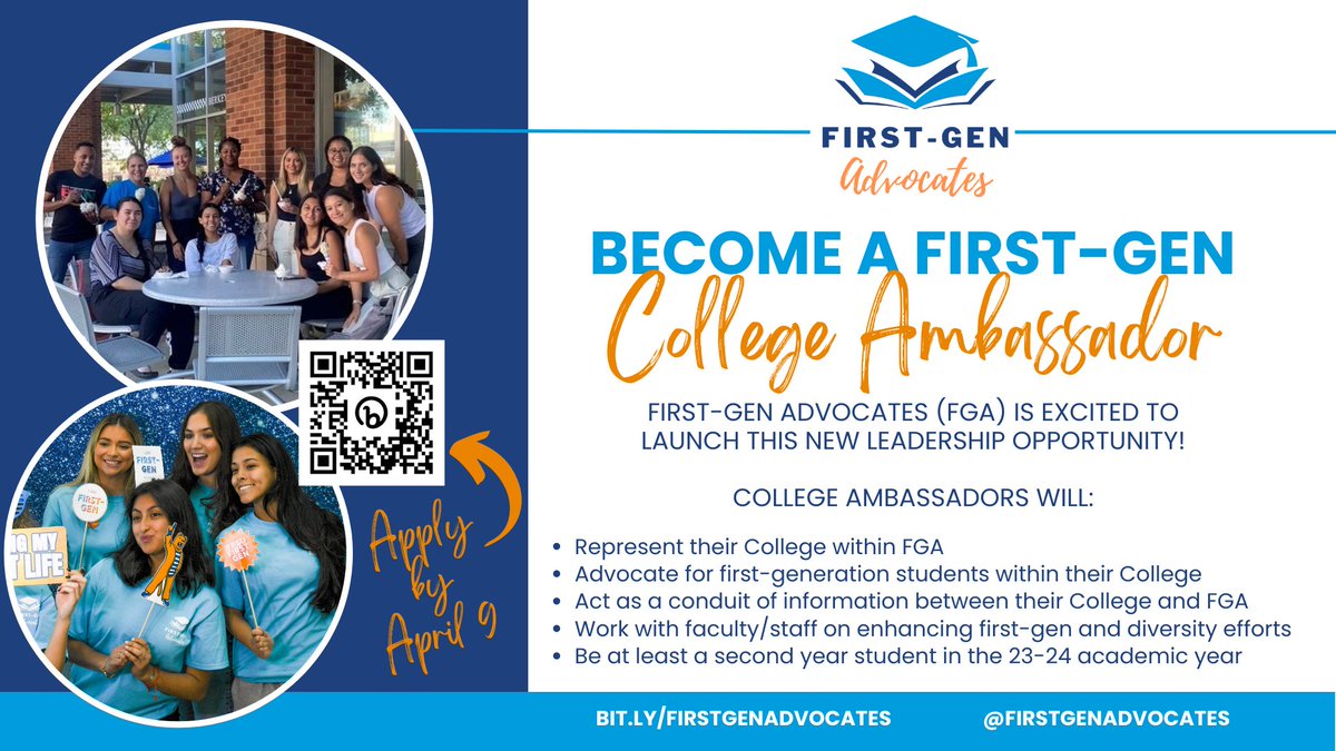 Penn State Student Success Center (@psu_success) on Twitter photo ATTN <a href="/penn_state/">Penn State</a> students 📢 only 5 more days to apply to be a First-Gen Advocates College Ambassador! Want to help improve the #PSUFirstGen experience and grow the community within your College? Apply today: bit.ly/3YekUfY ATTN <a href="/penn_state/">Penn State</a> students 📢 only 5 more days to apply to be a First-Gen Advocates College Ambassador! Want to help improve the #PSUFirstGen experience and grow the community within your College? Apply today: bit.ly/3YekUfY