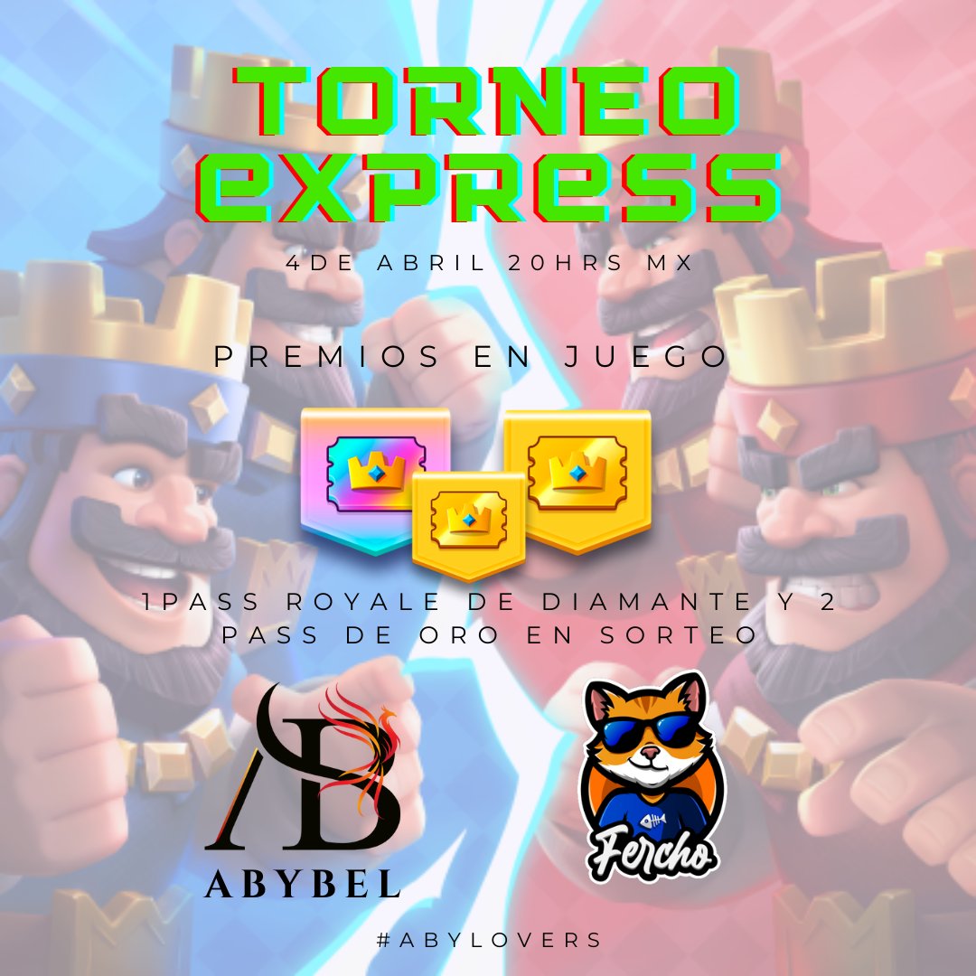 𝐀𝐁𝐘𝐁𝐇𝐄𝐋 (@abybhel) on Twitter photo ⚜️TORNEO EXPRESS⚜️
Hoy 4 de abril sorteo de 2 pass de oro
✅Seguir a: <a href="/_SiSoyFercho/">Si Soy Fercho</a> y @AbyBel_Oficial
Y se jugará un bracket por pass de diamante, inscribete👇🏽
discord.gg/9vy2FyxQ
🎥 Twitch: AbyBel_Oficial | 20hrs 🇲🇽
✅Dar RT 🔃 y MG 💖 ⚜️TORNEO EXPRESS⚜️
Hoy 4 de abril sorteo de 2 pass de oro
✅Seguir a: <a href="/_SiSoyFercho/">Si Soy Fercho</a> y @AbyBel_Oficial
Y se jugará un bracket por pass de diamante, inscribete👇🏽
discord.gg/9vy2FyxQ
🎥 Twitch: AbyBel_Oficial | 20hrs 🇲🇽
✅Dar RT 🔃 y MG 💖