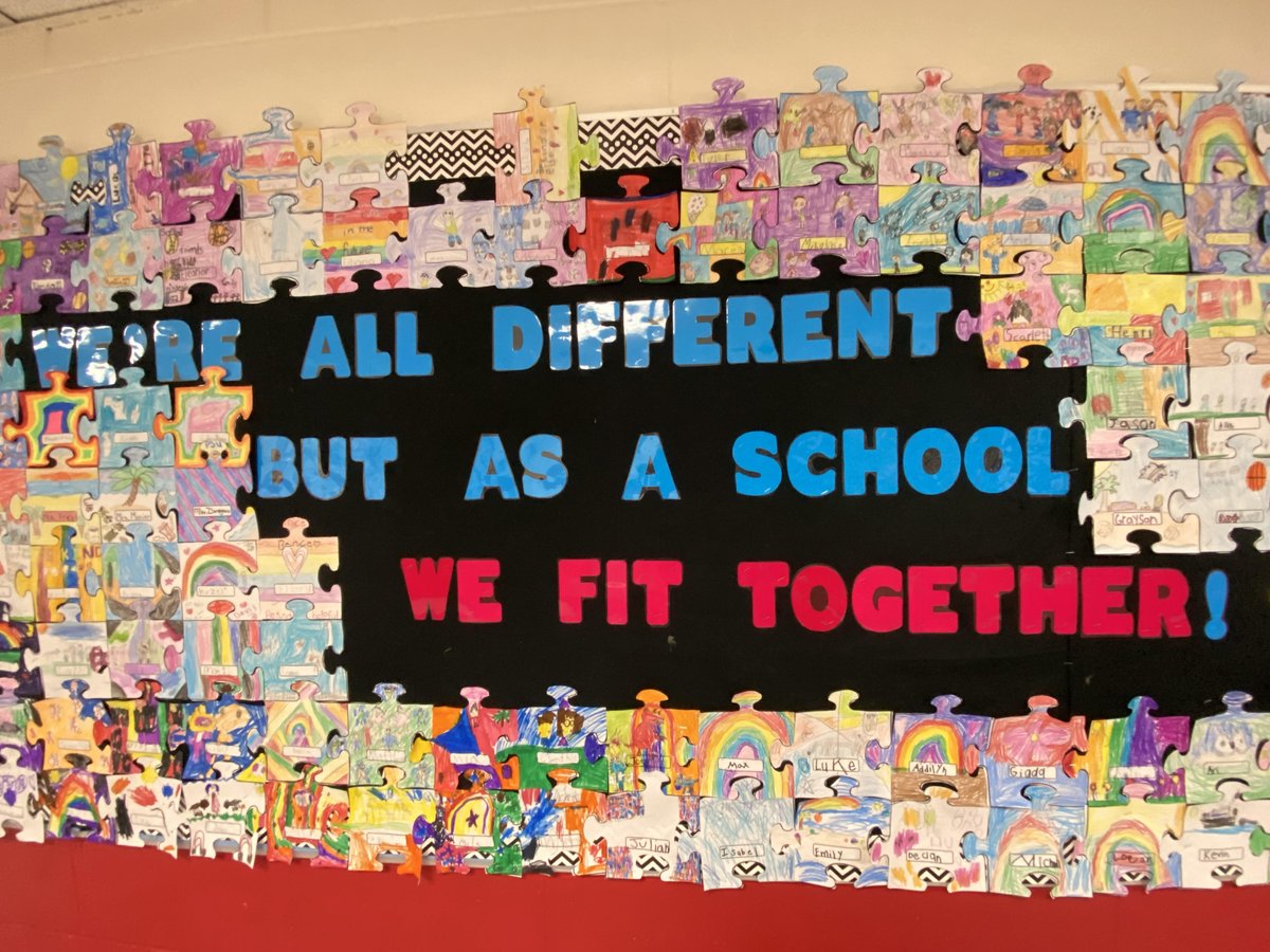 Westbrook students and staff recognized Autism Awareness Day by wearing blue, creating a schoolwide puzzle and donating to Teamwork Unlimited.  Thank you to all who participated and donated!
