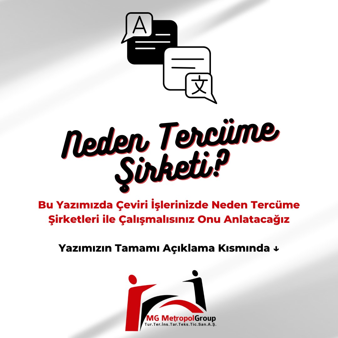 MetropolTercume's tweet photo. Çeviri İşlerinizde Neden Tercüme Bürosu İle Çalışmalısınız? Gelin Beraber Bakalım. 

Yazımız @metropoltercume Instagram Hesabında. https://t.co/lMpBxPFI8C