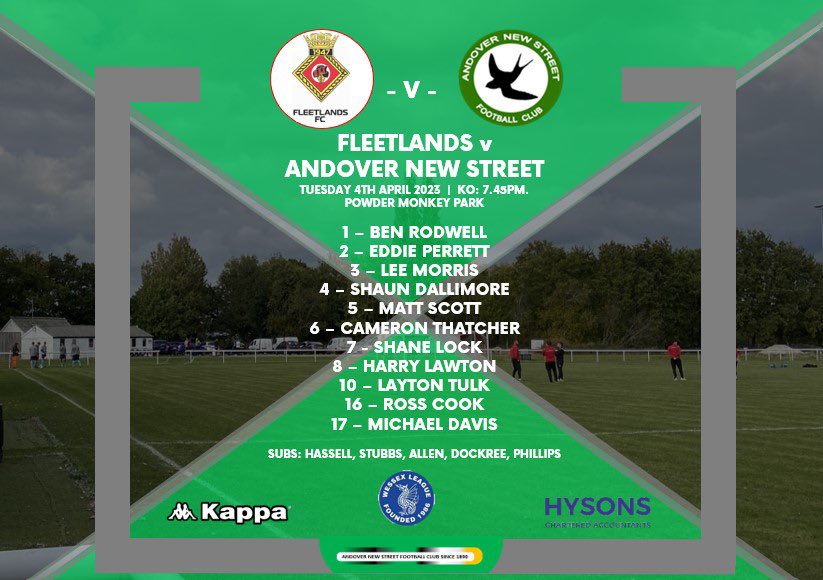 AndoverNSfc's tweet photo. Your Street side for tonight’s game with @fleetlandsfc_ 🫡
#FLEANS | #UpTheStreet https://t.co/5SY4GBY3BA