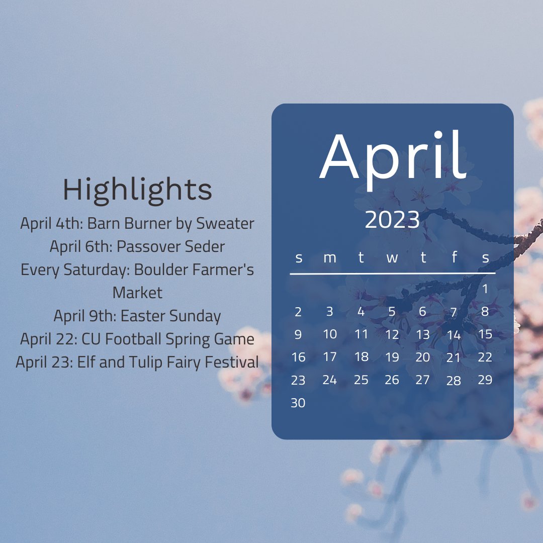 DeanCallan303's tweet photo. What's going on this #April in #Boulder: https://t.co/hVgOyPTz2p