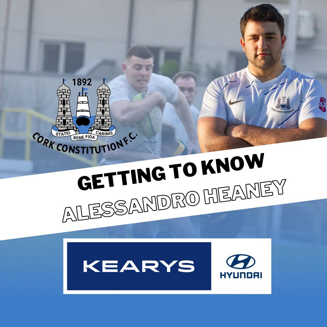 CorkConRugbyFC's tweet image. 𝐆𝐄𝐓𝐓𝐈𝐍𝐆 𝐓𝐎 𝐊𝐍𝐎𝐖... 𝐀𝐋𝐄 𝐇𝐄𝐀𝐍𝐄𝐘 👋🏻
This week we get to learn more about Ale Heaney! 
See below ⬇️ to learn more about our player.  
#GettingToKnow #CorkCon #PositiveEnergy #IrishRugby #Rugby