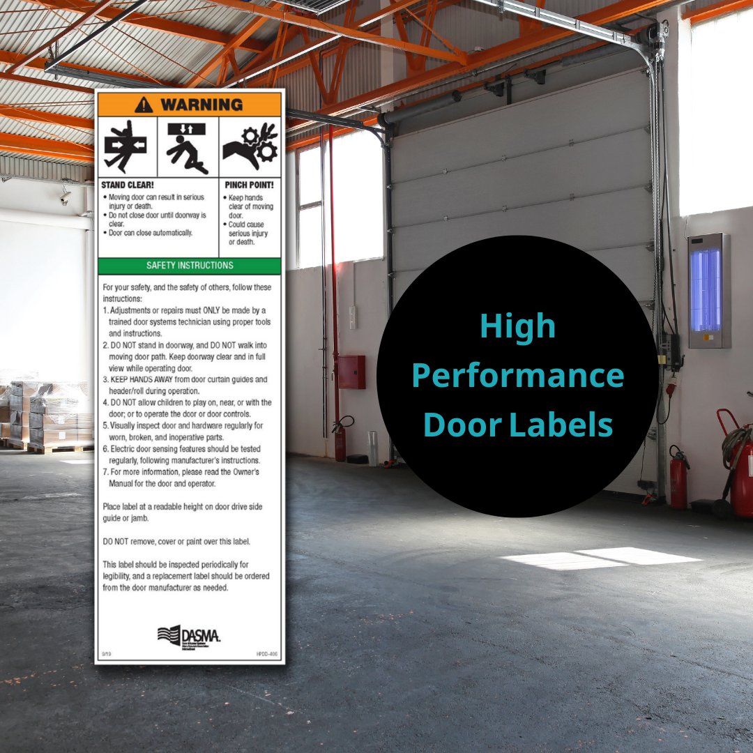 DASMAAssoc's tweet photo. Have a warning label on your High Performance Door, but not sure why?

Check out this compiled list of warning labels we curated to help you better understand what the label on your door means. 

https://t.co/zMex3EElB4 https://t.co/lSeTumMMXb