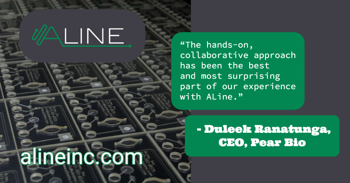 ALine Inc. - The Microfluidics Experts (@alineinc) on Twitter photo “The hands-on, collaborative approach has been the best and most surprising part of our experience with <a href="/ALineInc/">ALine Inc. - The Microfluidics Experts</a>.” - Duleek Ranatunga, CEO, Pear Bio
Alineinc.com
#testimonial #review #microfluidics #microfluidicsengineer #technology #nano #alineinc “The hands-on, collaborative approach has been the best and most surprising part of our experience with <a href="/ALineInc/">ALine Inc. - The Microfluidics Experts</a>.” - Duleek Ranatunga, CEO, Pear Bio
Alineinc.com
#testimonial #review #microfluidics #microfluidicsengineer #technology #nano #alineinc