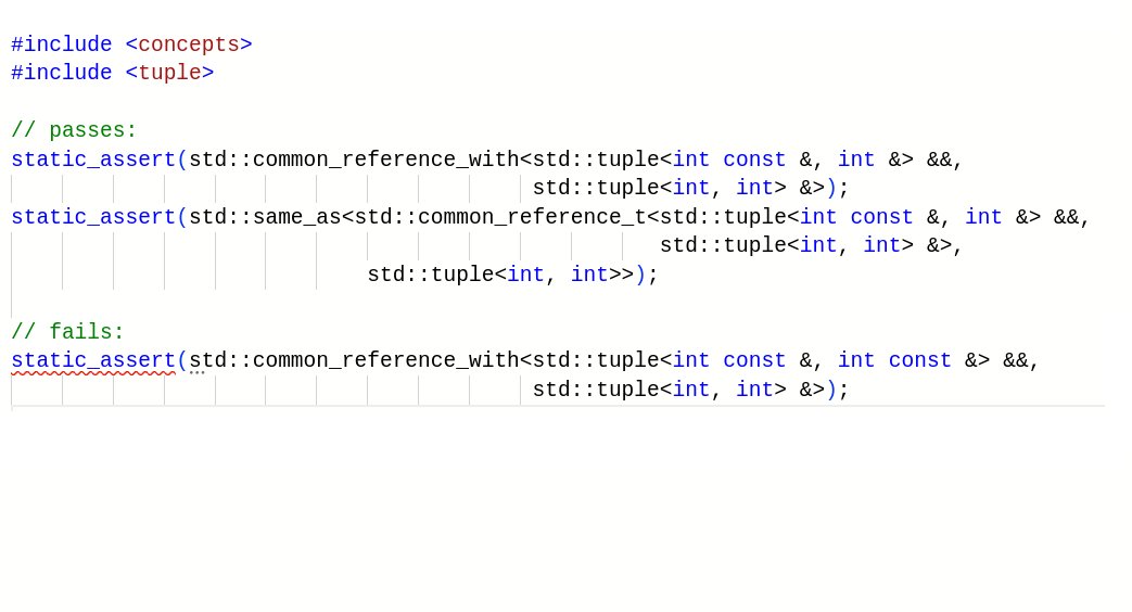 Hannеs Hauswedell | mastodon.social/@__h2__ (@__h2__) on Twitter photo Dear #cplusplus wizards of the common_reference, what am I missing here?
godbolt.org/z/sPjK6Mhr8 Dear #cplusplus wizards of the common_reference, what am I missing here?
godbolt.org/z/sPjK6Mhr8