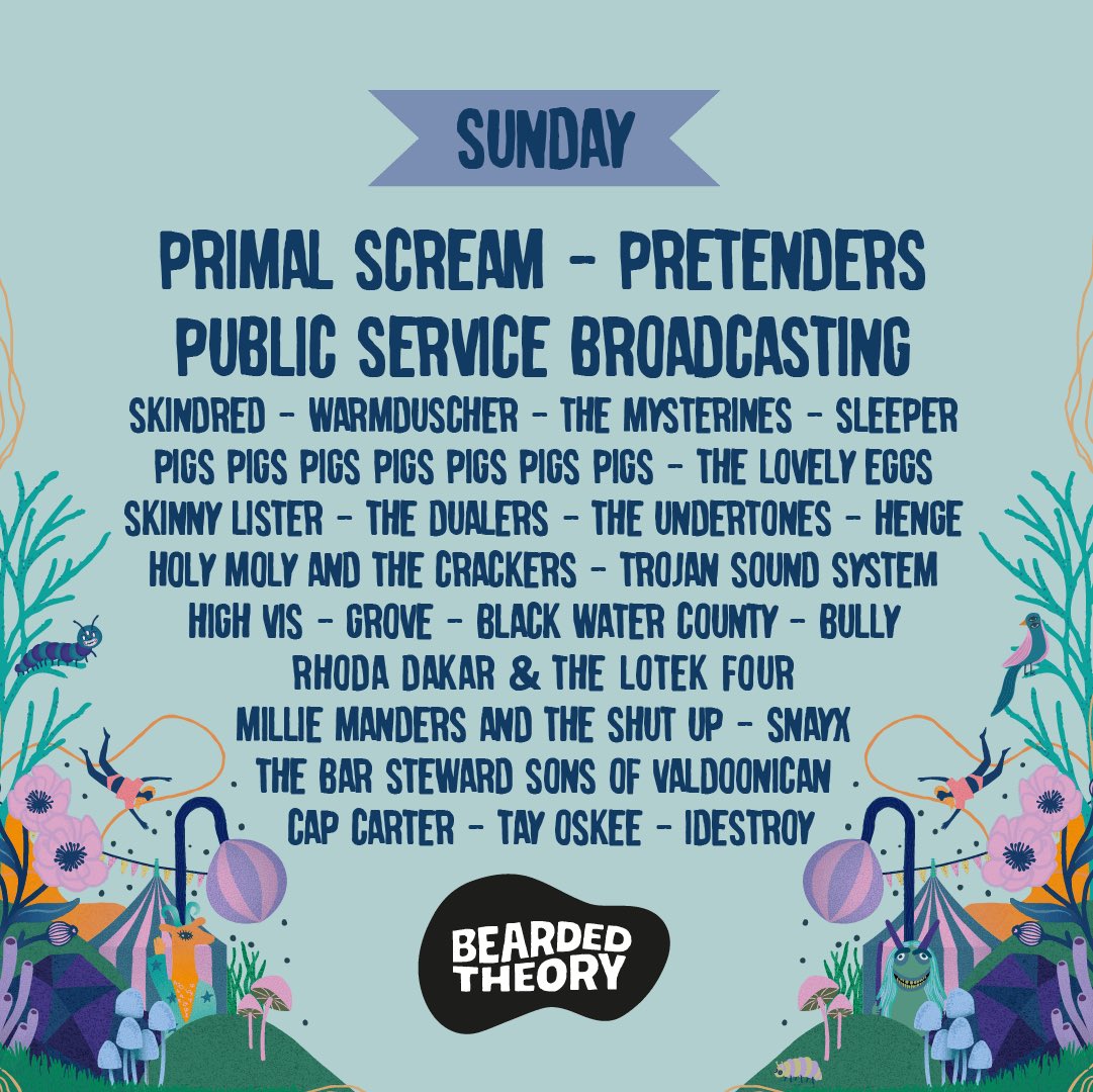 BEARDED THEORY - day splits have now been announced… See you Sunday 28th May, Catton Park.  More info and tickets available here: bit.ly/3Z524Je -PretendersHQ