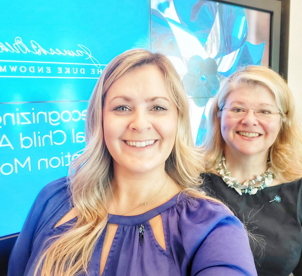 ItsKrisDemers's tweet photo. Thanks to @DukeEndowment for having @pcanc &amp; @ChildrensTrustS join your staff meeting today to talk about Child Abuse Prevention Month!

We're so grateful for #preventioninpartnership to #nurturepositivechildhoods across the Carolinas! 

#NC #CAPMonth #WearBlueday2023 https://t.co/ESvyGdkaBw