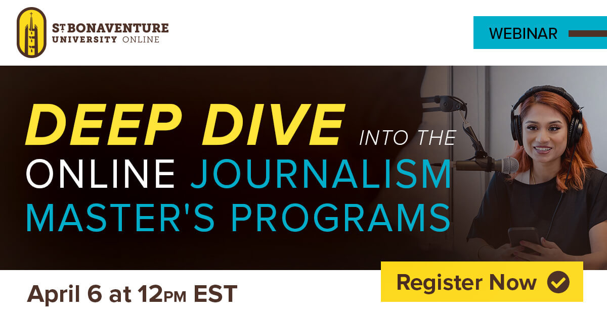 WEBINAR: Join us Thursday at 12PM ET for an in-depth look at our online Master's in Digital and Sports Journalism programs. See for yourself why our online learning experience is unparalleled. Register here - bit.ly/3nmjC5E