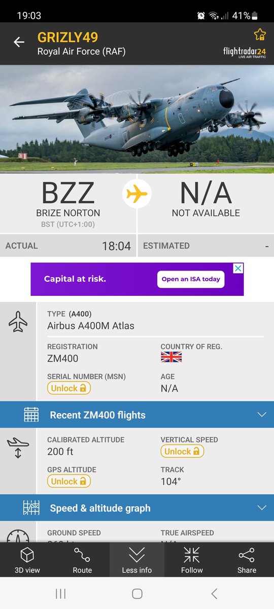 Jeepers! Just had one of these fly over the garden at 225ft altitude. Got some presence.