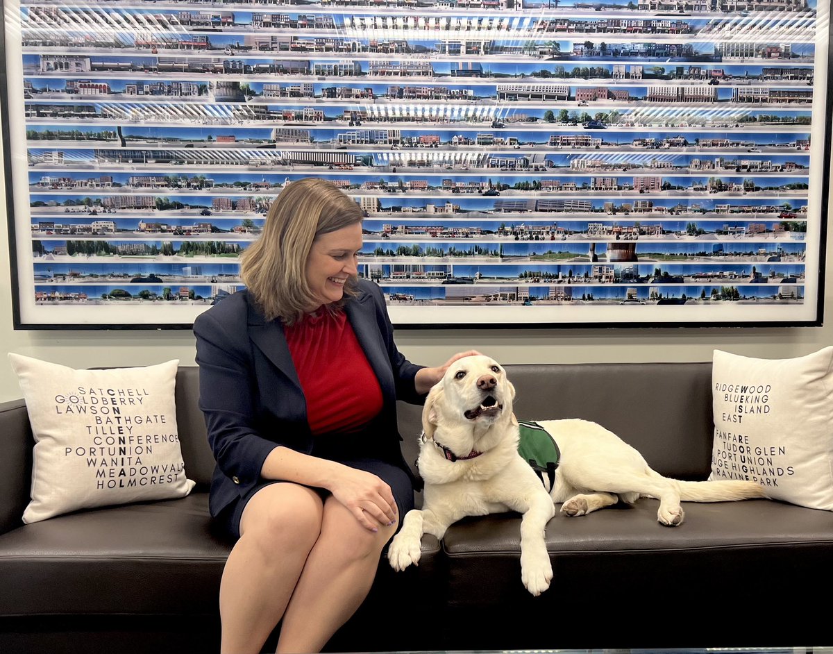 Jennifer McKelvie (@votemckelvie) on Twitter photo Today, Dandy the Trauma Dog from <a href="/VSToronto/">Victim Services</a> paid City Hall a visit.
Dandy is Toronto's very first Trauma Dog and she provides much needed support and comfort to individuals - especially children - struggling with the hardships of grief and trauma.
I am extremely grateful to Today, Dandy the Trauma Dog from <a href="/VSToronto/">Victim Services</a> paid City Hall a visit.
Dandy is Toronto's very first Trauma Dog and she provides much needed support and comfort to individuals - especially children - struggling with the hardships of grief and trauma.
I am extremely grateful to