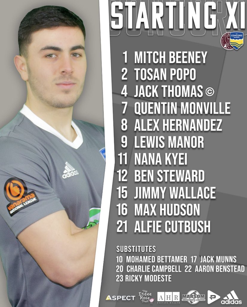 STARTING XI | 

Here is how we line up tonight in our National League South tie against Taunton Town !

#YAMC💛💙