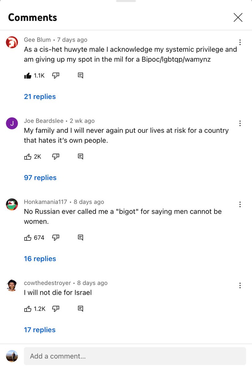 GonzaloLira1968's tweet image. New U.S. Army recruiting ad—check it out, the comments are gold.

Link: youtu.be/Lwx-2R9swDg