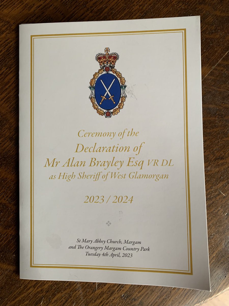 A delight and an honour to be at the Declaration Ceremony of @alanbrayley as High Sheriff of West Glamorgan at Margam Abbey this afternoon, and to become Alan’s chaplain for the year. A huge thank you to Alan for his generosity. 1/2
#HighSheriff #WestGlamorgan