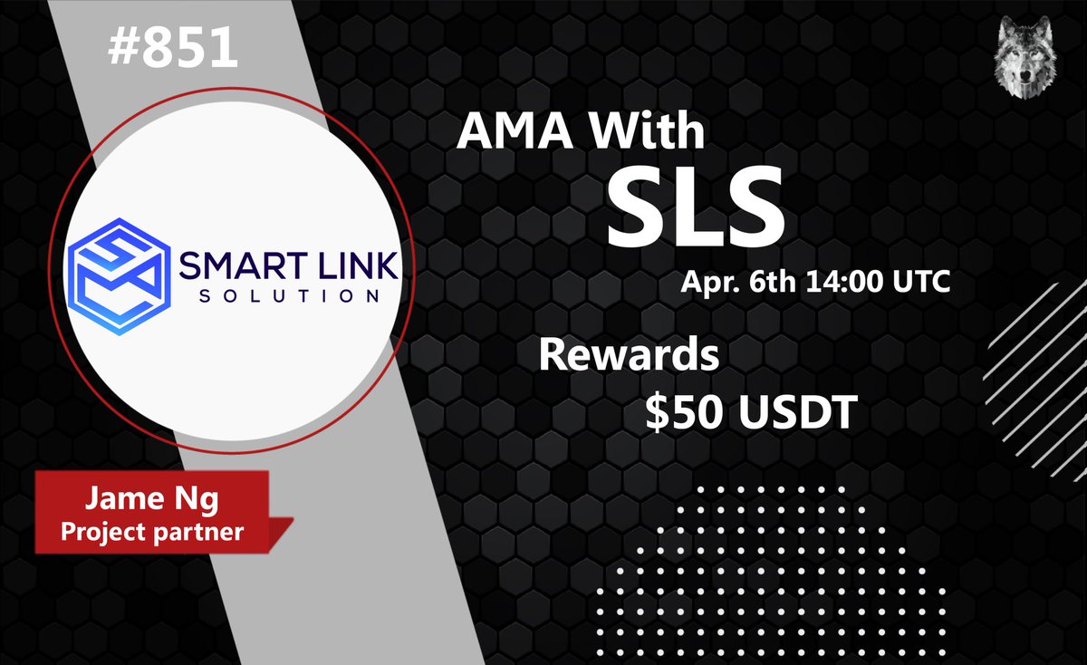 🤍AMA Series With SLS.tech

🎁Prize: $50 USDT
📆Date: April 6th 14:00 UTC
🏨 Venue: t.me/CryptoTiTans0

Rules : t.me/CryptoTitansCH…

🖤 Follow

<a href="/SLS_Global/">Smart Link Solution</a>

&amp;

<a href="/CryptoTitans1/">CryptoTiTans (⬛⬜)</a>

2. Like Retweet &amp; Comment Your Questions (3 Questions Max) Tag 3 friends.