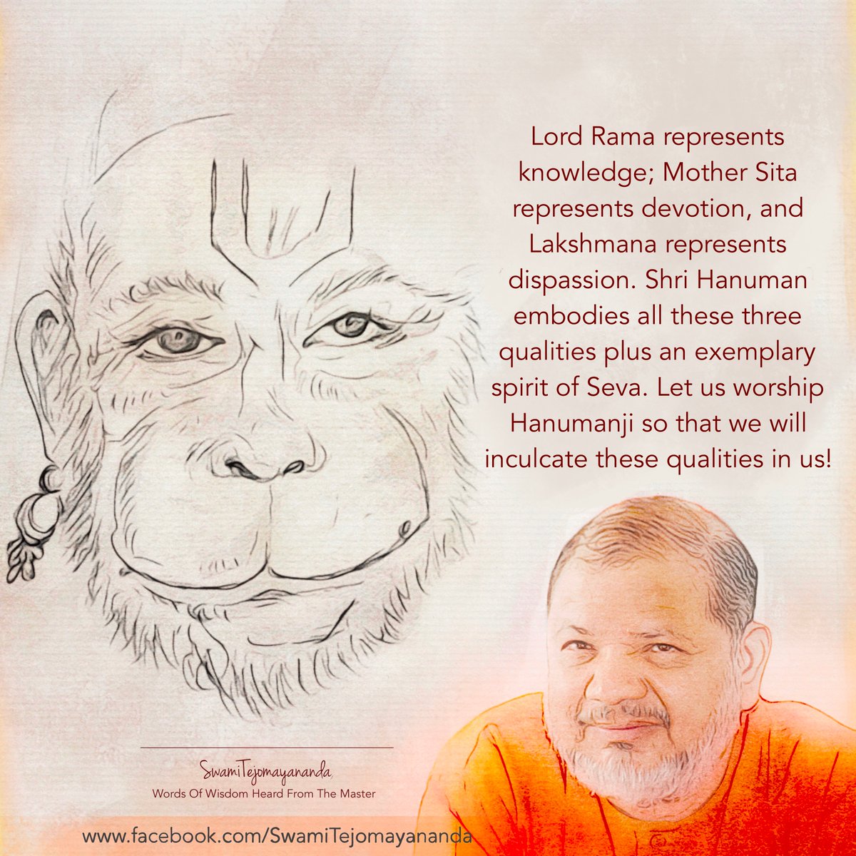 Tejomayananda's tweet photo. #WordsofWisdomHeardFromTheMaster
#SwamiTejomayananda

#hanumanjayanti #ramnavami #ram #jaishreeram #ramayana #lordrama #hindu #sitaram #hinduism #lordram #rama #ramnavmi #hanuman #jaishriram #lordhanuman #happyramnavami #shriram #jaihanuman #shreeram #sita #ramji https://t.co/nz5VNHwVaW