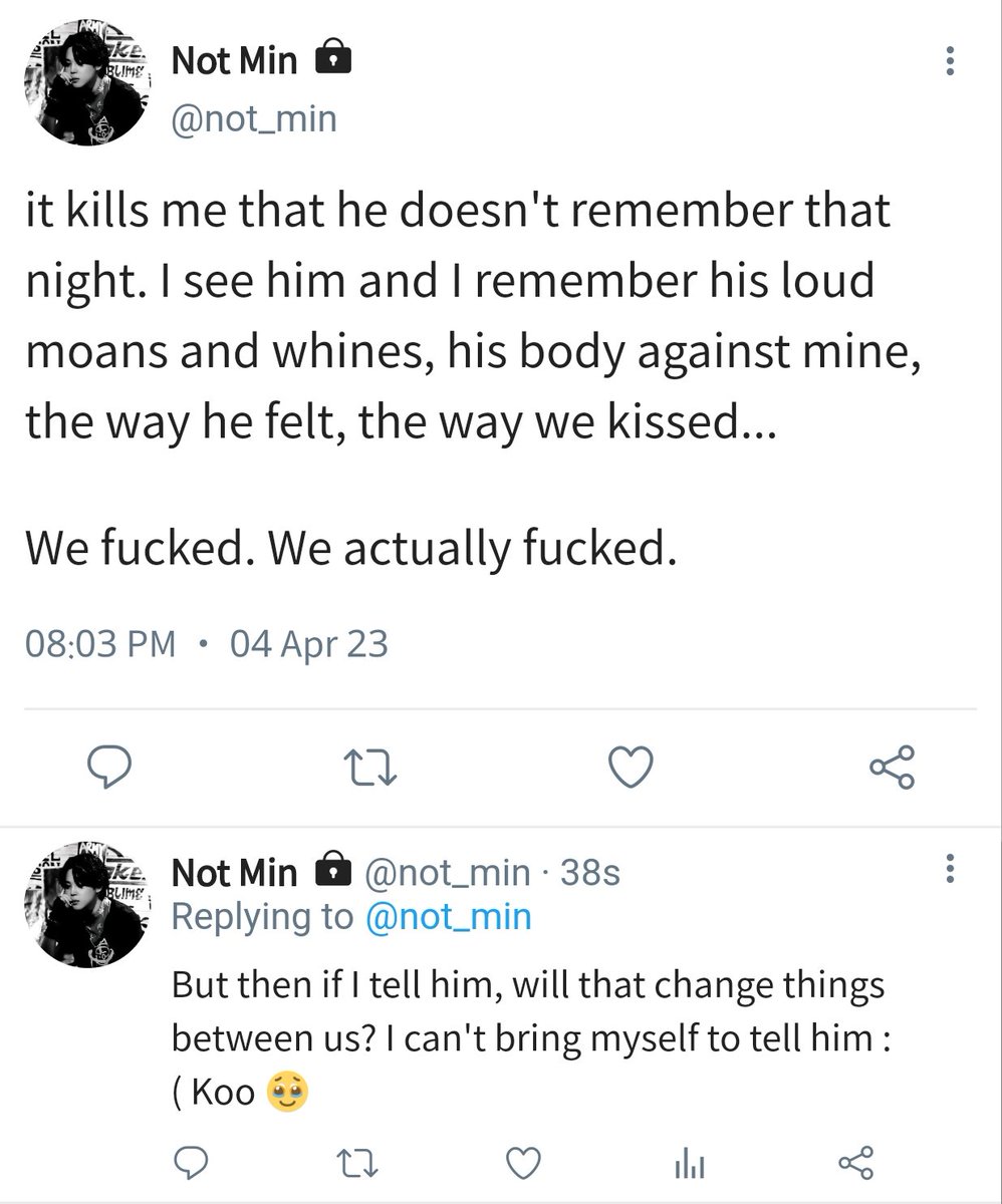 jm95lovely's tweet photo. #jikookau My Only Forever ♡
A.B.O.

A!jm &amp; O!Jk r all time bffs. They often drink tgt. They party often too. And they're always borderline in their drunk flirting.
One night, they're totally drunk, and cross the line. But Jm is tbr only one to recall in the morning...
Thing is+ https://t.co/oVVbFVYsnd