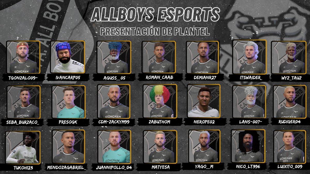 #PS4 | #FIFA23 | #IESA 

¡PRESENTACIÓN DEL PLANTEL!
🏳️⚽🎮🏴

Estos son los 21 jugadores que representaran al blanco y negro en una nueva temporada de 
@IESAFIFAaren PS4.

#ElPrimerOficial 🤍🖤