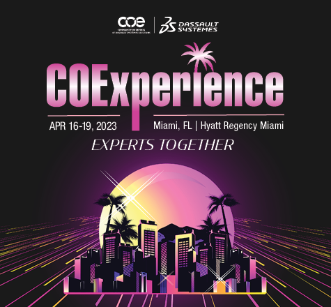 COEHQ's tweet photo. 2023 #COExperience is right around the corner! From April 16-19 in Miami, Dassault Systèmes users and preeminent industry partners will network and access education that will help them build skills and increase efficiencies. https://t.co/RbLergFNmv #DS #3DX #3DExperience https://t.co/SsjiEDum2z