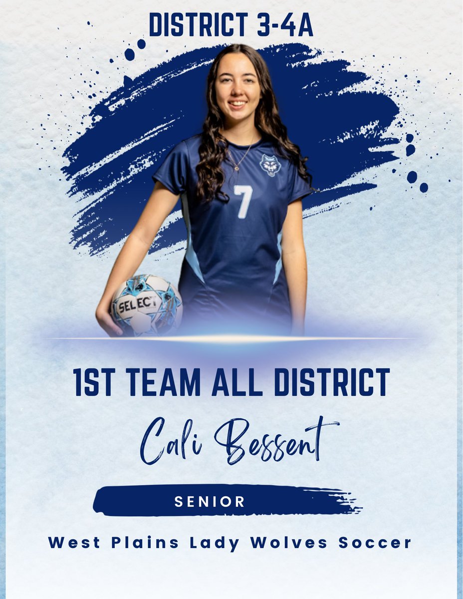 WPlainsGSoccer's tweet photo. At last, DISTRICT HONORS! We are so proud of our athletes for earning these accomplishments!! 💙🐺

District 3-4A 1st Team All-District Awards

Tylee (Birdie) Jensen
Cali Bessent
Sydney Lanigan
Kat Torres https://t.co/VEWP8O83CR