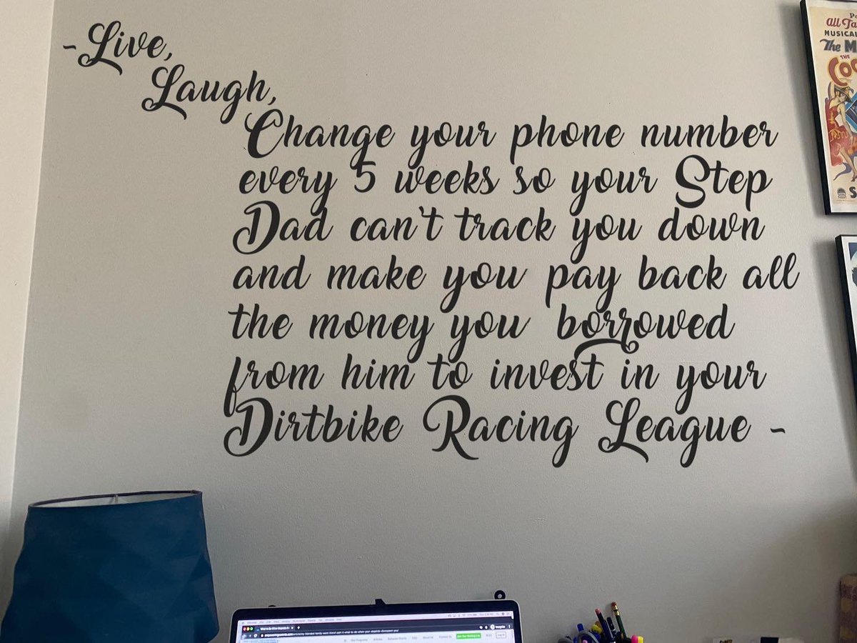 Put up a new wall mural over my desk so I can remember what’s truly important in life 🙏