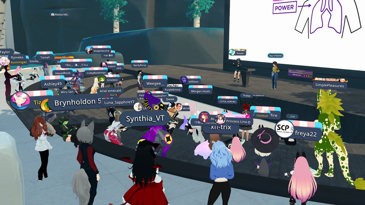 Tizzers's tweet image. I've been working on a world called Trans Academy which is a community space and education center for trans people in VRChat. We have vocal training courses led by industry professionals, workshops, and our regular Sunday coffee meetups. All are welcome to join! 💜