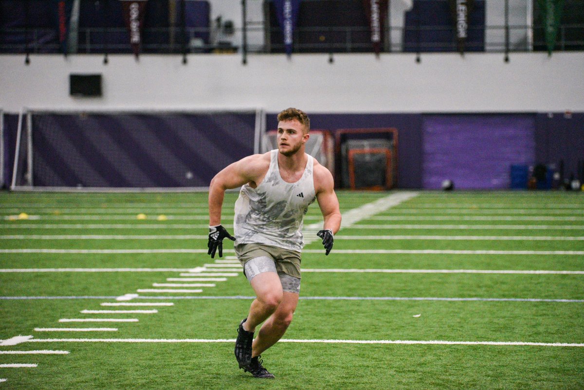For those keeping track - Liam ran 4.53 today (Would have been 7th fastest at the combine for LBs), verted a 36.5 (Would have been 4th at the combine) and broaded a 10’8 (Would have been 2nd at the combine). @liam_andersonn