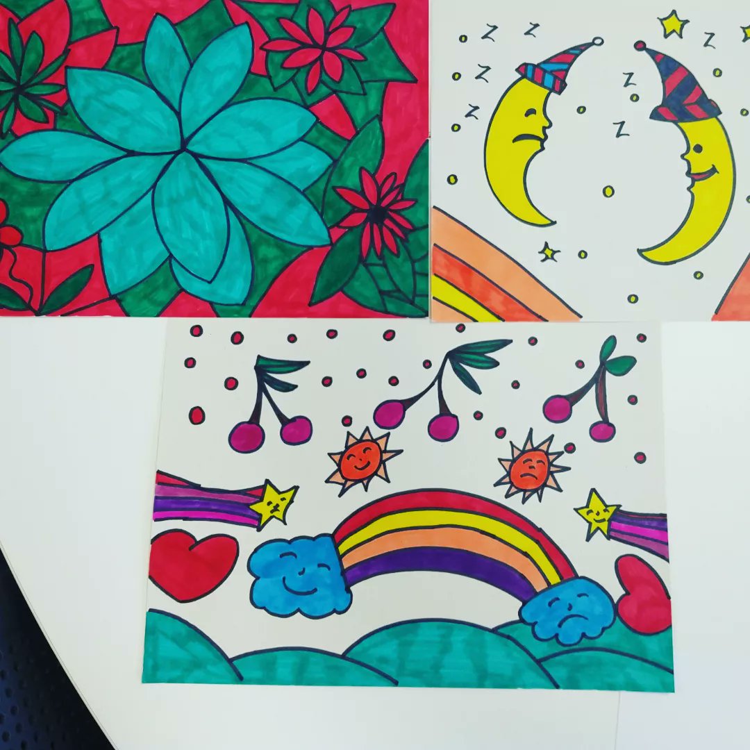 aminasartdesign's tweet photo. Some really amazing Doodle Artwork produced by the students last week at the Health & Wellbeing college I was so immersed in delivering my 2nd Mindful Doodle Art workshop that I forgot to take photos during the session Managed to snap these at the end! #artworkshop #tamesidehour https://t.co/LEdFGDdzZI