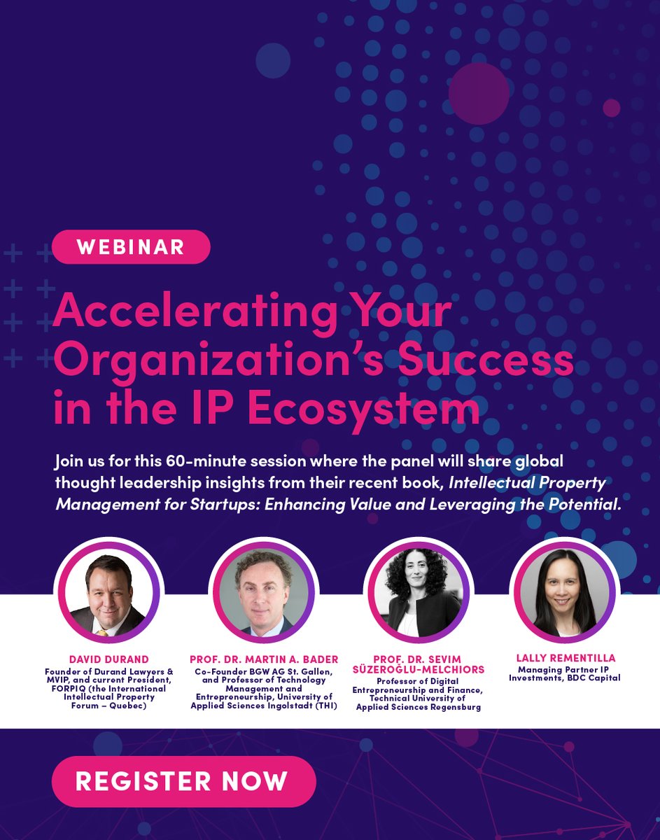 FORPIQ's tweet photo. Don't miss @DTSupercluster's webinar "Accelerating Your Organization’s Success in the IP Ecosystem"

🗓When: April 18
✅Register: https://t.co/cy2XvvU4y8

👉Join us at #FORPIQ2023 - https://t.co/6foDnKfmHX
@lallyrementilla https://t.co/6xE6MCi81x