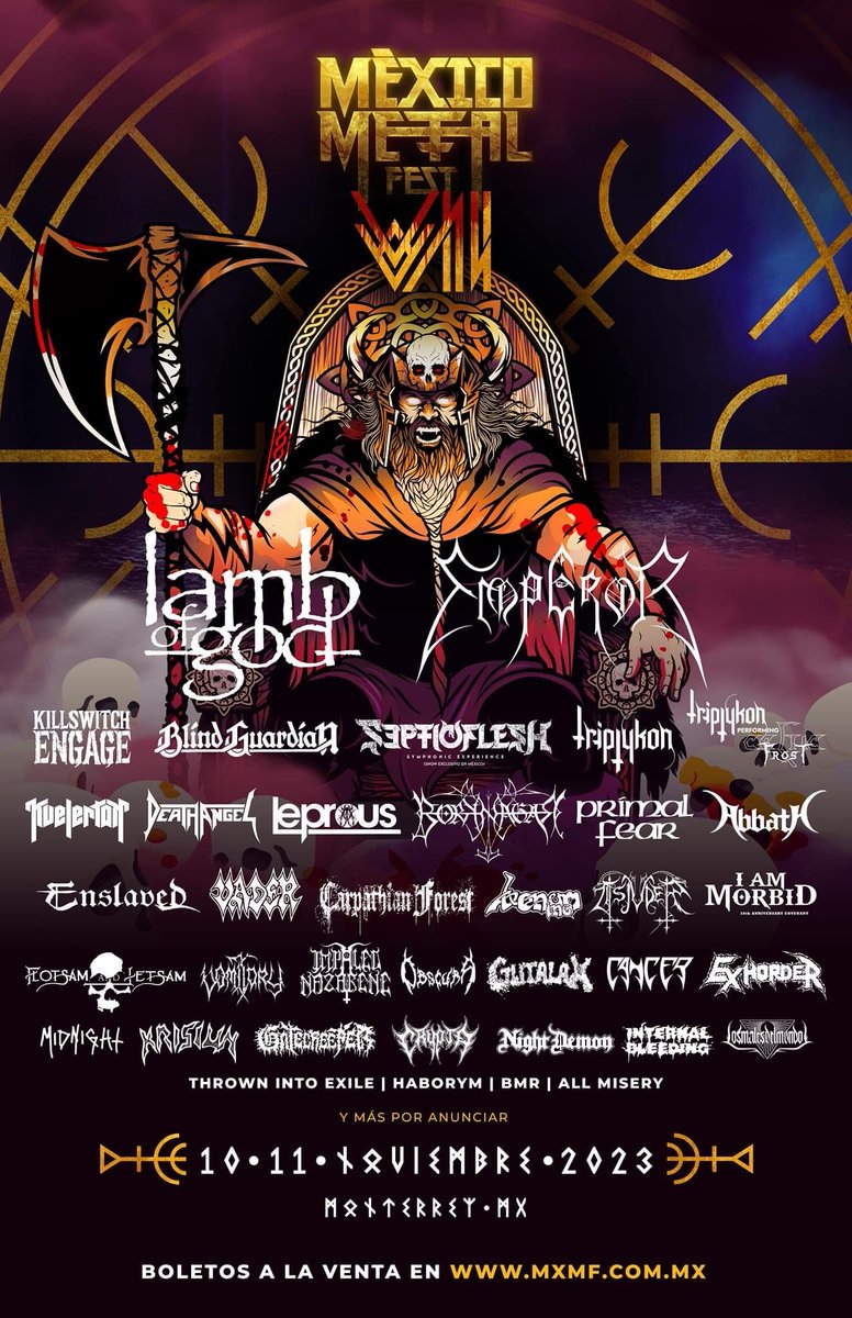 BBeat105's tweet image. @FearFactory, #Demonized, @Sinister, #SNĚŤ, #Repvblika, #Tremor, #GUT, #SatansRevengeOnMankind, #Hâl, @Tsjuder
@ZepedaBros, @lacafeinacdmx, #BloodProductions, @mexicometalfest, @CACIQUEMx
#StayBlast
#BlastBeat105