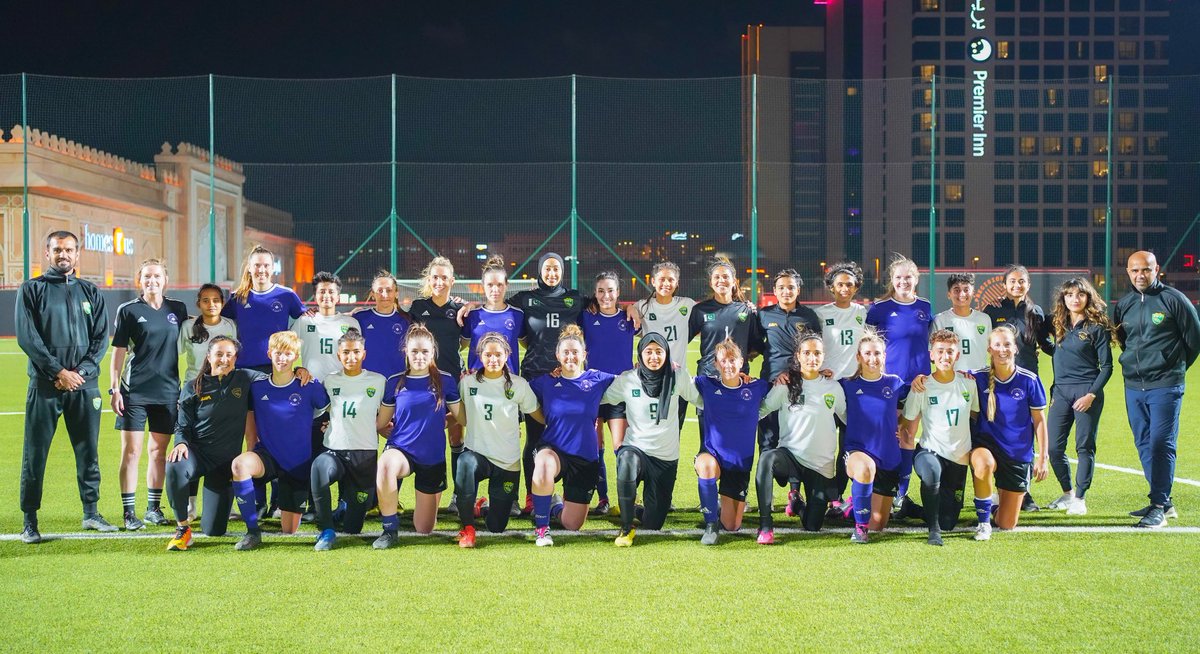 onyxwfc's tweet photo. Great to play against Pakistan Women’s National Team 🇵🇰⚽️
The friendly match ended in a 1-1 draw. Thanks to the team for a great game. 🤝
🇵🇰⚽️💜

#football #womensfootball #girlsfootball #womensfootballuae #womensfootballdubai 
#pakistan #pakistanfootball https://t.co/0fNAd7OLtv