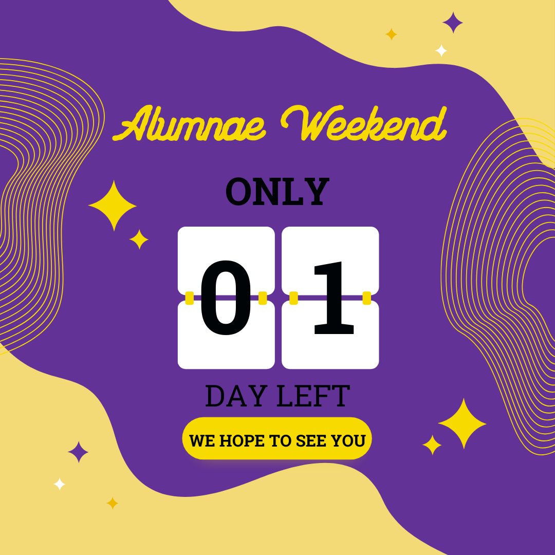 We can't believe it, Alumnae Weekend is just ONE DAY AWAY! We have been building up to this moment for so long, and we just can't wait to see you there! For a schedule of events and more information check it out here: agnesscottalumnaeweekend.com/weekend-events/