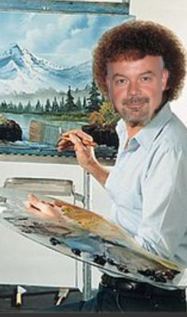 st4llard's tweet photo. @RadioX @ChrisMoyles @domisatwit As the famous Bob Ross used to say: "We don't make mistakes, we just have happy accidents". ☺️🖌️🎨 
Well done @domisatwit  👏 https://t.co/rBxsUe1ohq