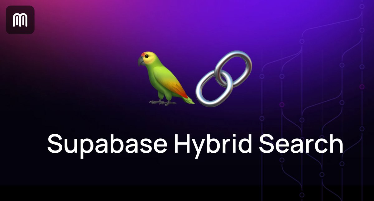 ericciarla's tweet image. At @mendableai we found that hybrid search works better than semantic search alone. In fact, it boosted correct document matching by around 20%.
Based on this method, I implemented hybrid search for @supabase on @Langchainai JS. Now it is live 🚀
Thank you to @hwchase17,…