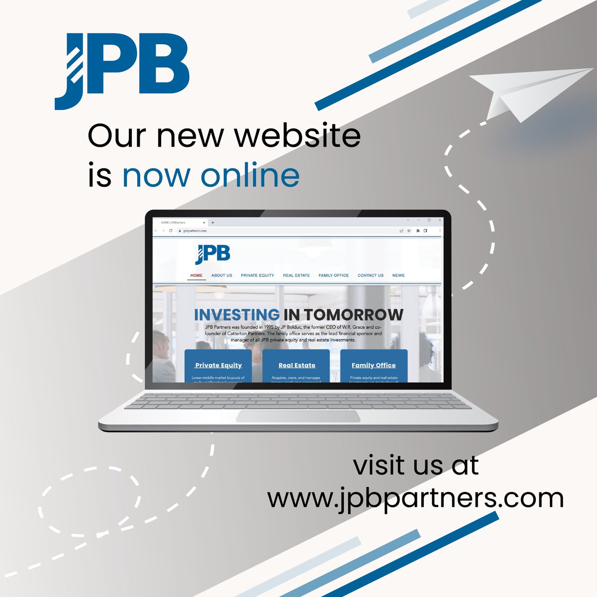 JPBPartners's tweet photo. We are proud to announce the launch of our redesigned website. It is now live and located at the same address: https://t.co/2nRaxRlvpq
 
#investments #strategy #team #privateequity #familyoffice #realestate #marylandbusiness #development https://t.co/6WCyWl47RQ