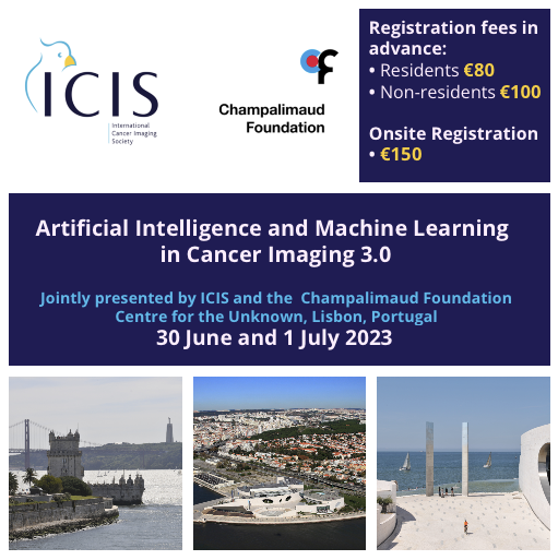 ICIS_News's tweet photo. #ArtificialIntelligence and #MachineLearning in #CancerImaging 3.0 'Enhancing healthcare through #AI'
Lisbon, Portugal. 30 June - 1 July 2023
#AI_CI #radtwitter
https://t.co/9ZDOrfo94h https://t.co/UHUZHXbLJY
