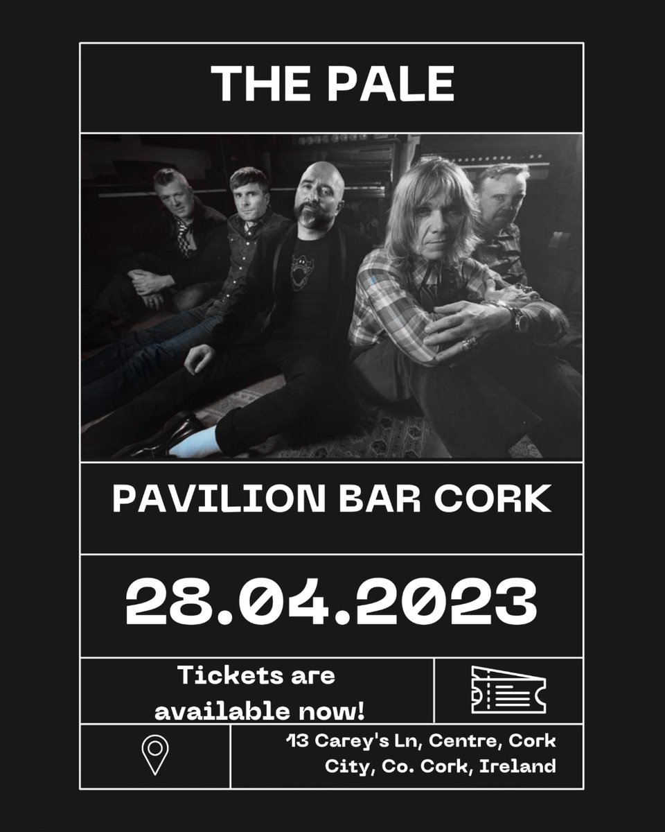 We are looking forward to playing the infamous Pavilion Bar Cork on April 28th!! Grab your tickets while you can! It's going to be a memorable night! Tickets available now! Tickets: eventbrite.ie/e/the-pale-tic… . . . #thepale #thepalemusic #thepavilionbarcork #thepavilionbar #cork