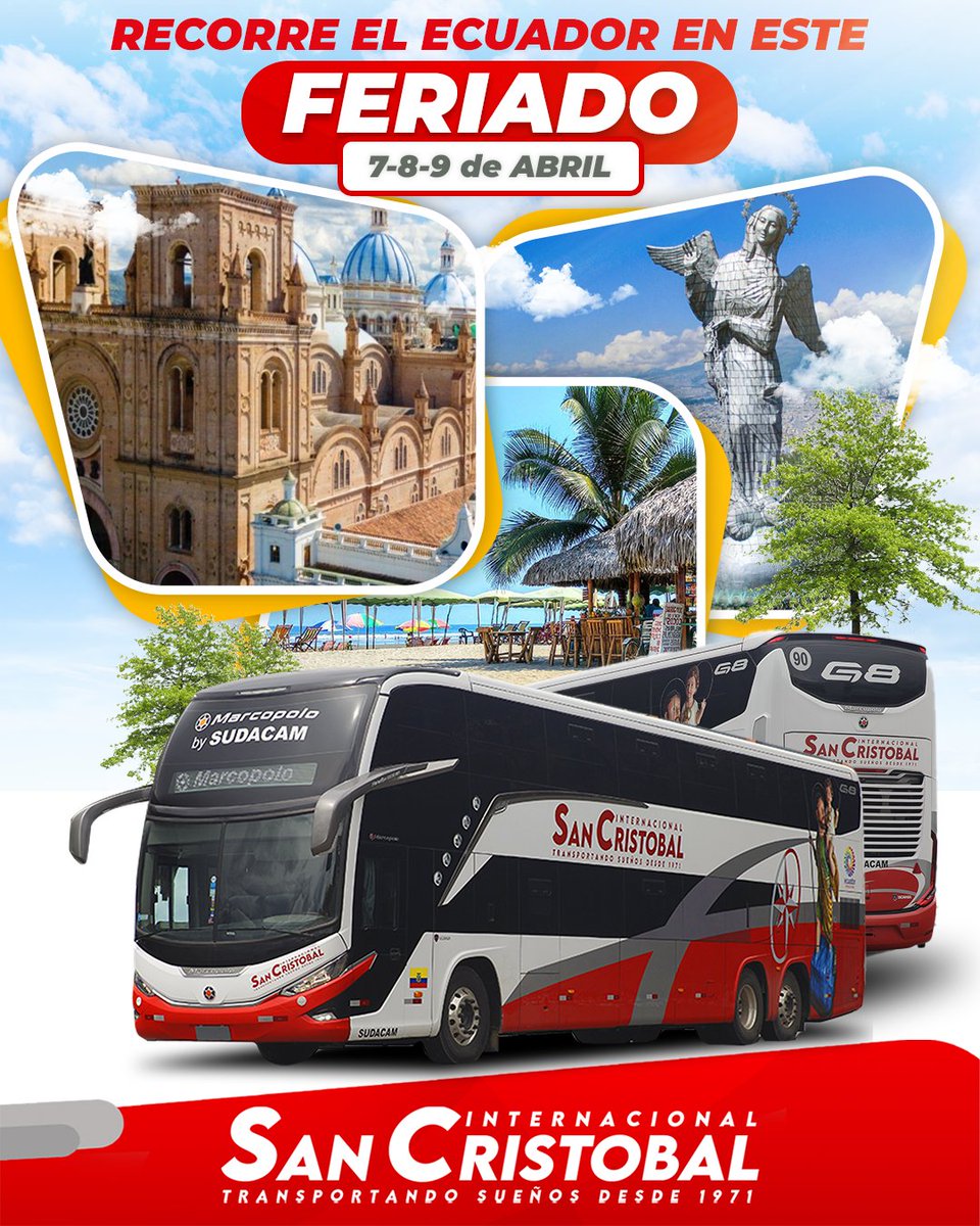 sancristobalec's tweet photo. Viaja con nosotros en este feriado 
Adquiere tus boletos con anticipación en nuestras sucursales o desde nuestra página web: https://t.co/wQ3S8cdZhW https://t.co/iUmfW5t8MU