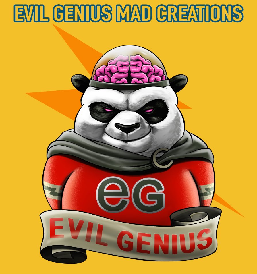 EVLGNSMDCRTNS's tweet photo. THE EMPIRE NEEDS YOU!! ⚡️🐼⚡️

#evlgnsmdcrtns #evlgns #evilgeniusmadcreations https://t.co/7oYYCZ4HrQ