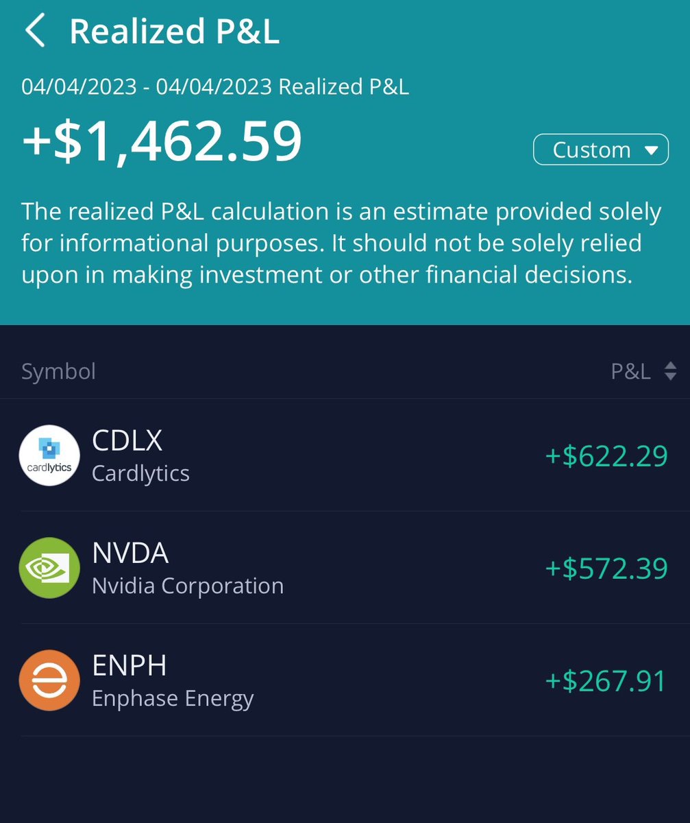 David_Bui00's tweet photo. Well @AjTrader7 did it again $1460 in 30 minutes. Bottom curl $NVDA $ENPH and premarket $CDLX . Thanks boss https://t.co/MvVJyjAUvK