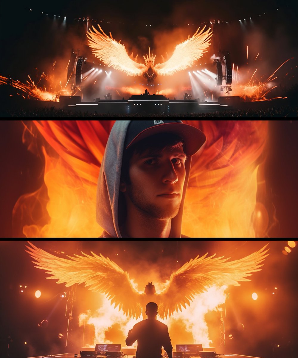 My #midjourney AI test with <a href="/ILLENIUM/">ILLENIUM</a> prompts 😂🔥