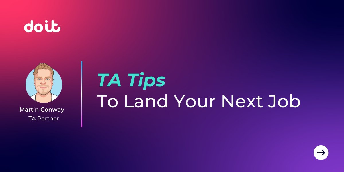 doitint's tweet photo. Martin is coming to you this week with his #tatips to help you land your next role! We have multiple openings right now across the US and EMEA, all remotely based. Click the 🔗 in the bio!
#lifeatdoit #careertips #careeradvice #careerdevelopment #career #careercoach https://t.co/7m3U0R27tq