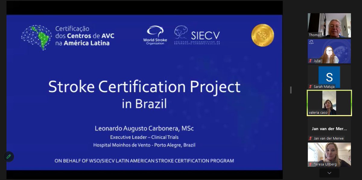 WorldStrokeOrg's tweet photo. Future Leaders shared their #strokecare #achievements, confirming to the faculty that they are indeed talented #leaders.We saw some real highlights in the form of #strokecertification projects in #Brazil, #Egypt and the #UAE,a social media project in #Nepal,and Riksstroke #Sweden https://t.co/Vh8lb4X9jA