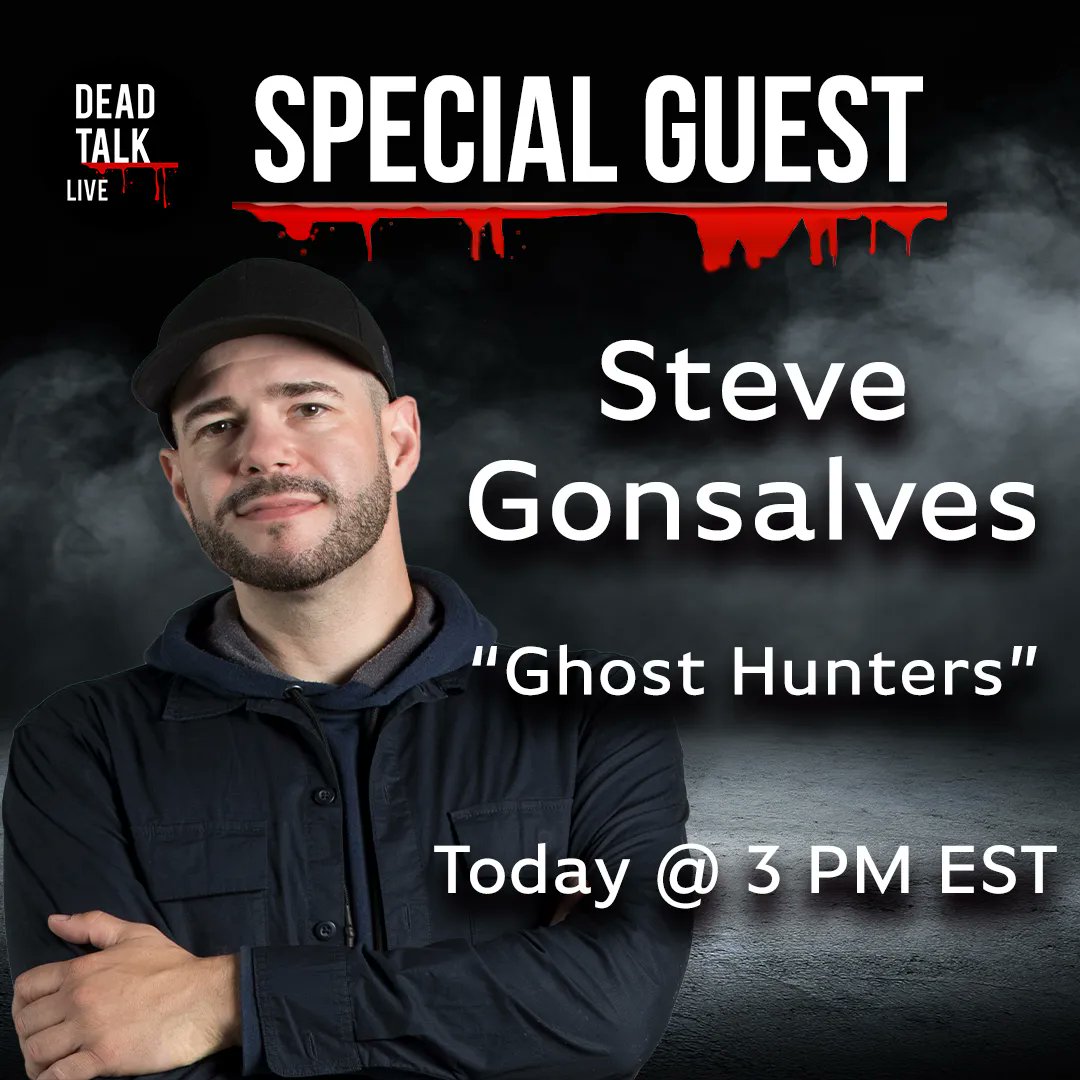 DeadTalk_Live's tweet photo. Steve Gonsalves from @discoveryplus @ghosthunters is our Special Guest Today on @DeadTalk_Live w/ @hostviz. @stevegonsalves1 

#stevegonsalves #ghosthunters #ghostshows #paranormal #paranormalshows #paranormaltv #tvshows #travelchannel #discoveryplus #staywalking #deadtalklive https://t.co/eEplpvDaf0