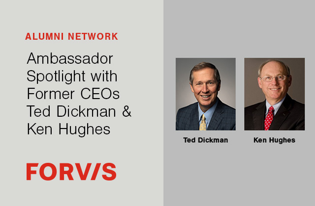 Gain insight from Ted Dickman and Ken Hughes who served as CEOs of <a href="/FORVIS/">FORVIS</a>’ predecessor firms, BKD and DHG. They share their perspectives on our cultural DNA in an interview with Governing Board Chairman Matt Snow. bit.ly/3KuyV5E