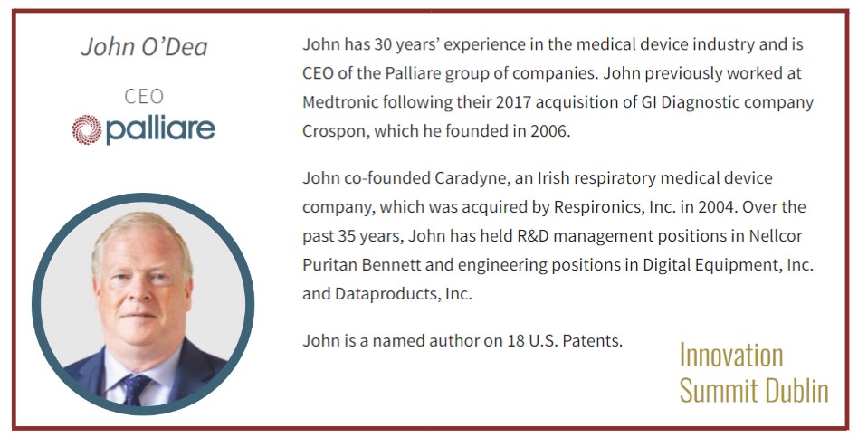 Palliare_Eva's tweet photo. Are you attending MedTech’s #InnovationDublin23? Then you won’t want to miss Palliare CEO John O'Dea speak about the real-world impact of MDR - how CEOs and investors are adapting.

Save the date for 25-27 April 2023 in Dublin, Ireland!

#Innovation #insufflation #EVA15 https://t.co/trtmn45O2F