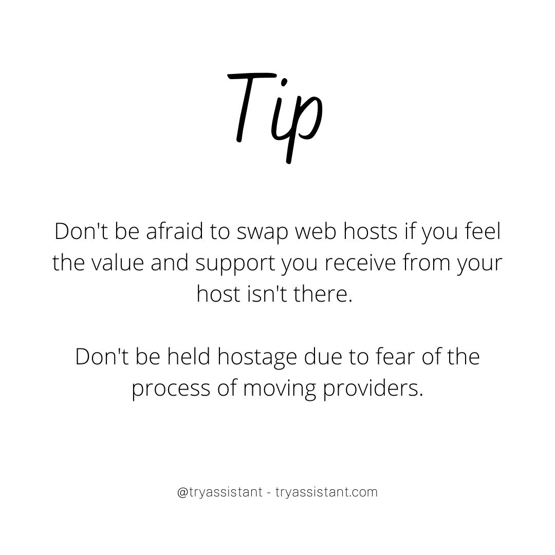 tryassistant's tweet photo. It's easy to feel trapped with your web hosting. Moving your website and email from one web host to another is a multi-step process you don't want to get wrong. Nobody wants to break their site and see the traffic tank overnight. https://t.co/jvlnXKBky0